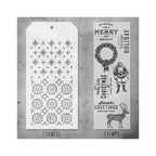 Tim Holtz Clear Stamps and Stencil Festive Overlay, Starry and Rosette thmm135 product image