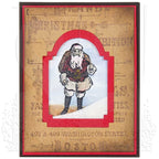 Tim Holtz Clear Stamps and Stencil Festive Overlay, Starry and Rosette thmm135 santa
