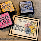 Tim Holtz Clear Stamps and Stencil Floral Elements, Linked Circles and Linked Squares thmm161 flowers