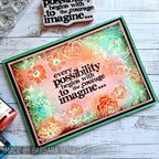 Tim Holtz Clear Stamps and Stencil Floral Elements, Linked Circles and Linked Squares thmm161 imagine
