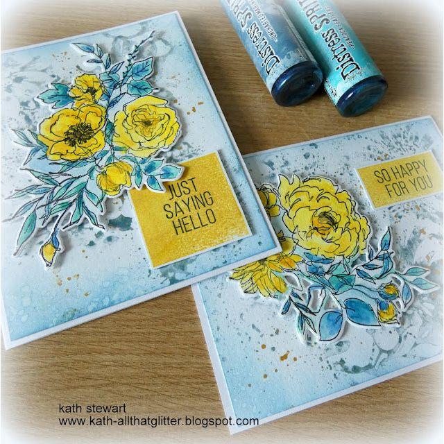 Tim Holtz Clear Stamps and Stencil Floral Outlines, Schoolhouse and Dot Fade thmm138 flowers