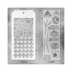 Tim Holtz Clear Stamps and Stencil Flower Garden, Bubbles and Gingham thmm124 product image