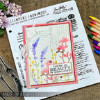 Tim Holtz Clear Stamps and Stencil Flower Garden, Bubbles and Gingham thmm124 words