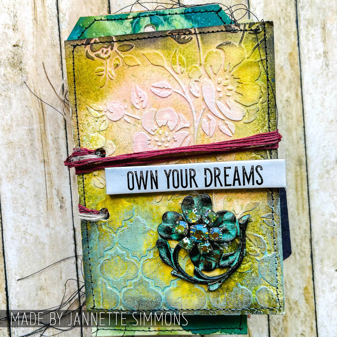 Tim Holtz Clear Stamps and Stencil Flutter, Floral and Trellis
