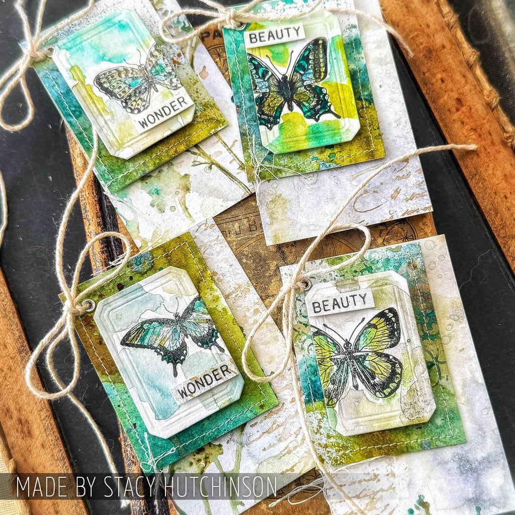 Tim Holtz Clear Stamps and Stencil Flutter, Floral and Trellis thmm144 wonder