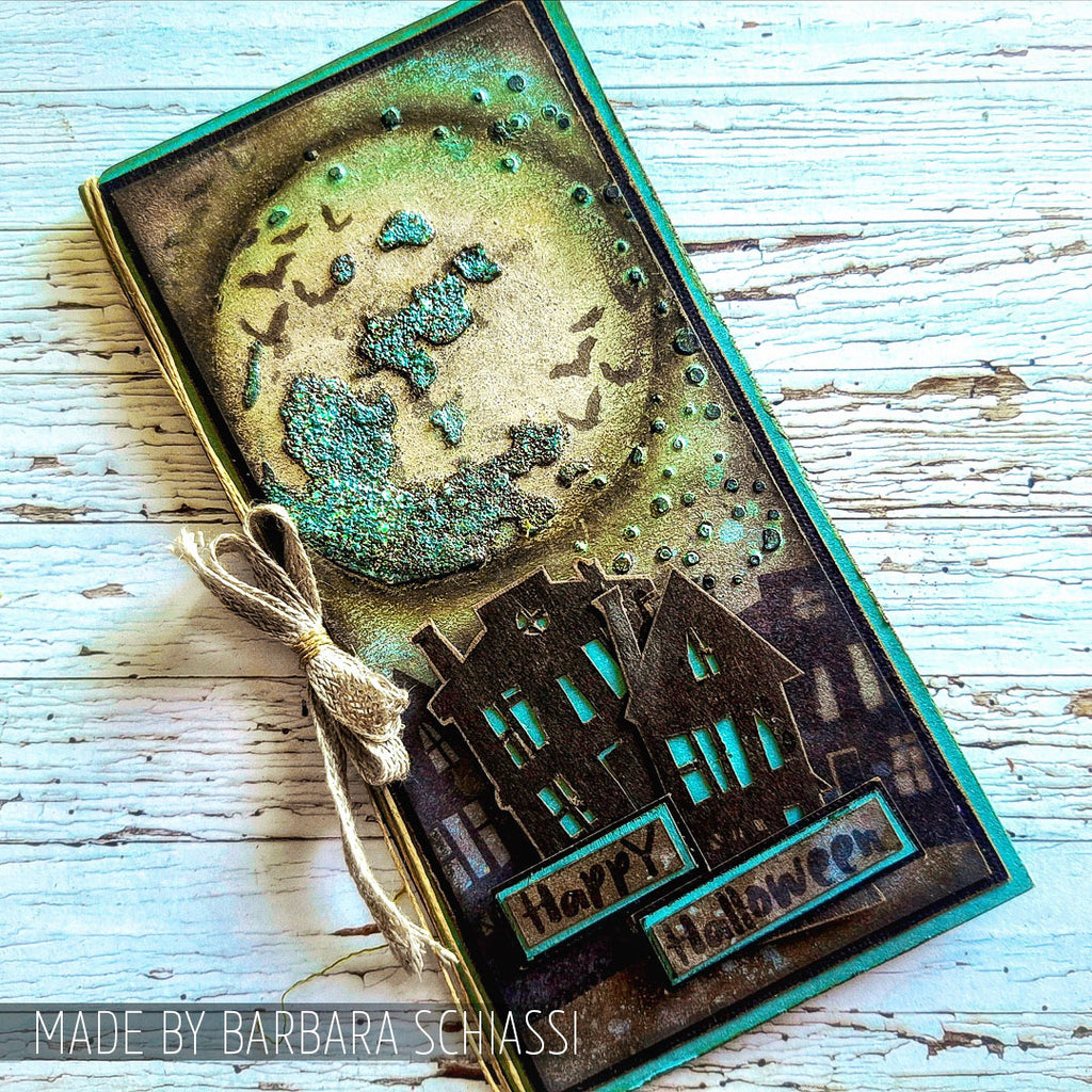 Tim Holtz Clear Stamps and Stencil Ghost Town, Grime, Shatter thmm194 halloween