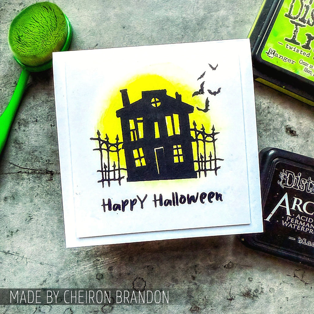 Tim Holtz Clear Stamps and Stencil Ghost Town, Grime, Shatter thmm194 spooky