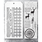 Tim Holtz Clear Stamps and Stencil Great Outdoors, Woodgrain and Gingham thmm157 product image