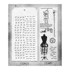 Tim Holtz Clear Stamps and Stencil Haberdashery, Stitched and Dashes thmm142 product image