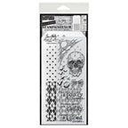 Tim Holtz Clear Stamps and Stencil Halloween Collection, Polkadot, Argyle thmm128