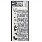 Tim Holtz Clear Stamps and Stencil Halloween Outlines, Peekaboo, Spellbound thmm199
