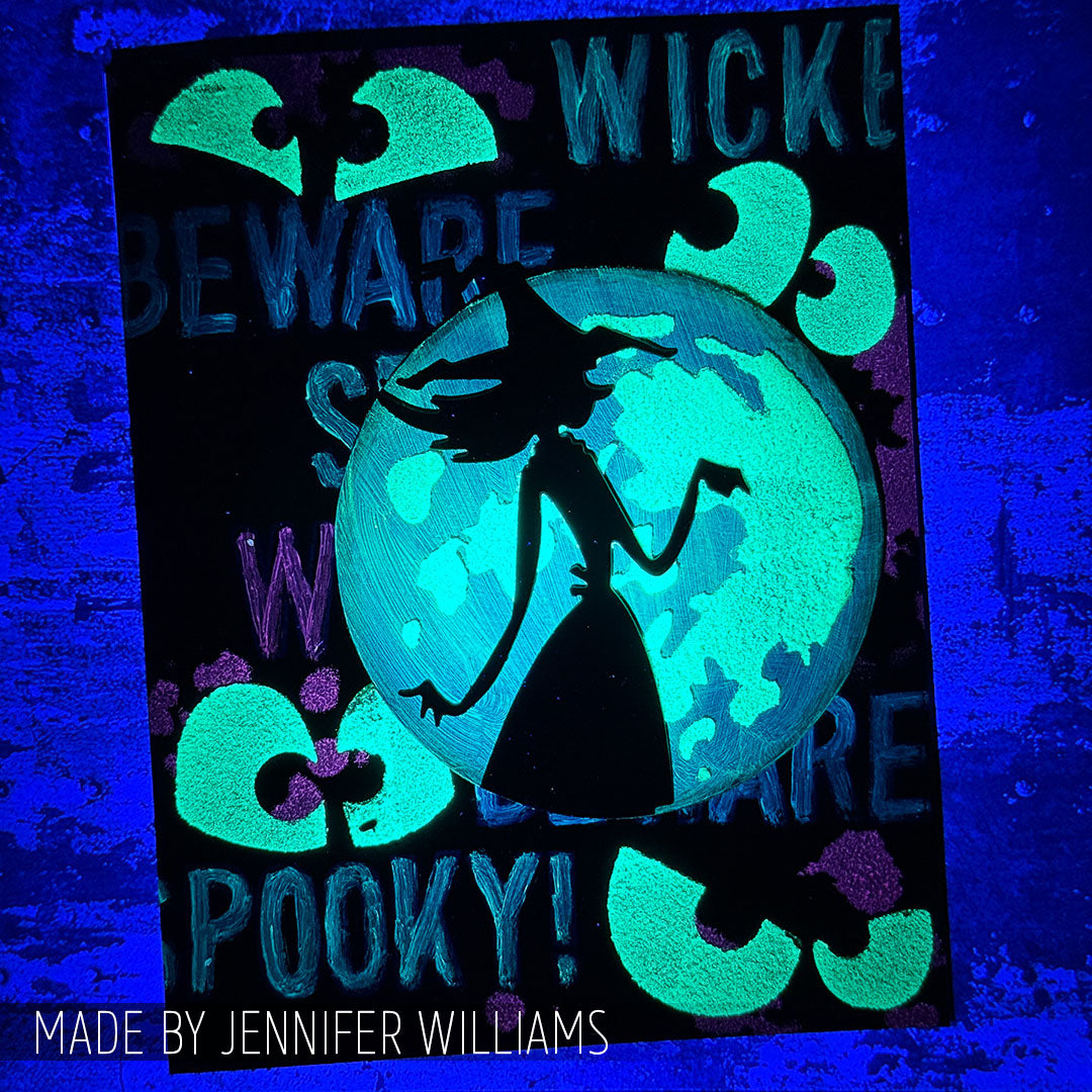 Tim Holtz Clear Stamps and Stencil Halloween Outlines, Peekaboo, Spellbound thmm199 glow in the dark eyes card jennifer williams