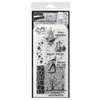 Tim Holtz Clear Stamps and Stencil Halloween Sketch, Crackle, Hocus Pocus thmm193