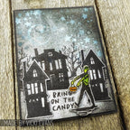 Tim Holtz Clear Stamps and Stencil Halloween Sketch, Crackle, Hocus Pocus thmm193 monster