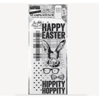 Tim Holtz Clear Stamps and Stencil Hipster Bunny, Plaid and Polkadot thmm164