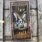 Tim Holtz Clear Stamps and Stencil Hipster Bunny, Plaid and Polkadot thmm164 bubbles