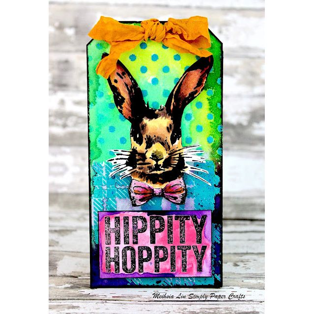 Tim Holtz Clear Stamps and Stencil Hipster Bunny, Plaid and
