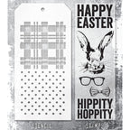 Tim Holtz Clear Stamps and Stencil Hipster Bunny, Plaid and Polkadot thmm164 product image