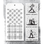 Tim Holtz Clear Stamps and Stencil Holiday Sketchbook, Plaid, Flurries thmm176 product image