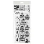 Tim Holtz Clear Stamps and Stencil Holiday Whatnots, Starry, Pines thmm188