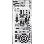 Tim Holtz Clear Stamps and Stencil Inquisitive, Arrows and Dotted Line thmm139