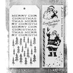 Tim Holtz Clear Stamps and Stencil Jolly Holiday, Tree Lot, Merry Christmas thmm189 product image