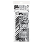 Tim Holtz Clear Stamps and Stencil Jolly Santa, Peppermint and Tinsel thmm154