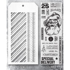 Tim Holtz Clear Stamps and Stencil Jolly Santa, Peppermint and Tinsel thmm154 product image