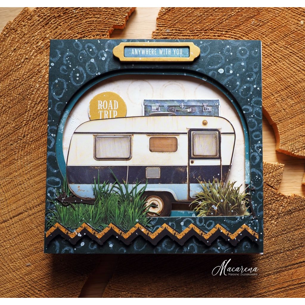 Tim Holtz Clear Stamps and Stencil Mini Media Marks, Dotted and Stitched thmm114 road trip | color-code:ALT01