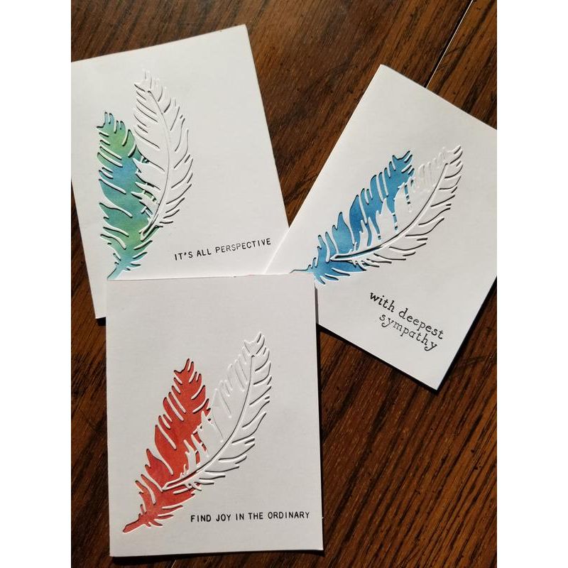 Tim Holtz Clear Stamps and Stencil Noteworthy, Blossom and Polkadot thmm113 feather