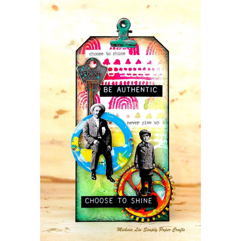 Tim Holtz Clear Stamps and Stencil Noteworthy, Nature and Ringer thmm162 shine | color-code:ALT01