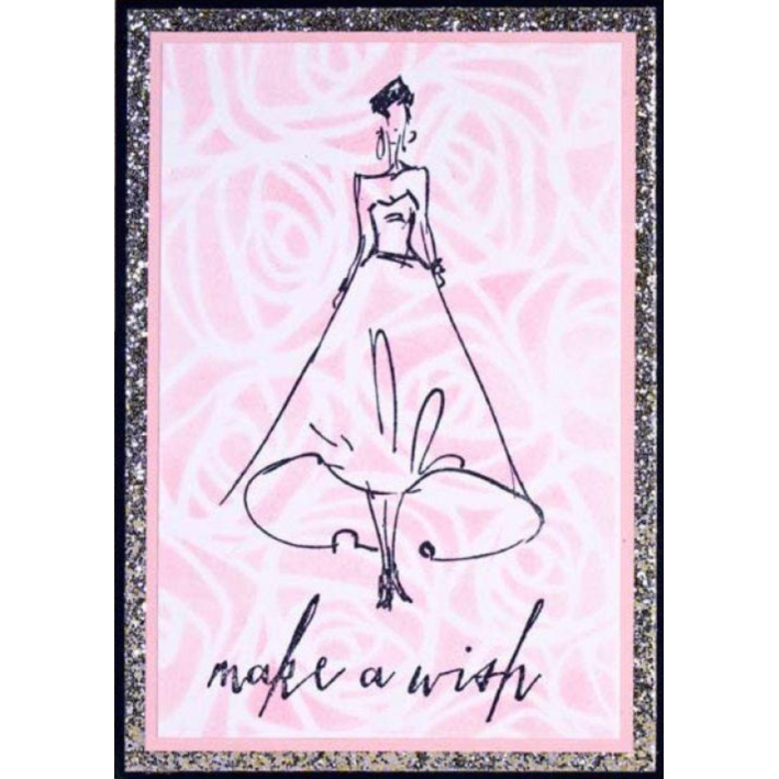Tim Holtz Clear Stamps and Stencil Papillion, Nordic, Scribble thmm120 make a wish
