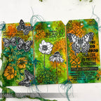 Tim Holtz Clear Stamps and Stencil Perspective, Flourish and Latticework thmm115 beauty