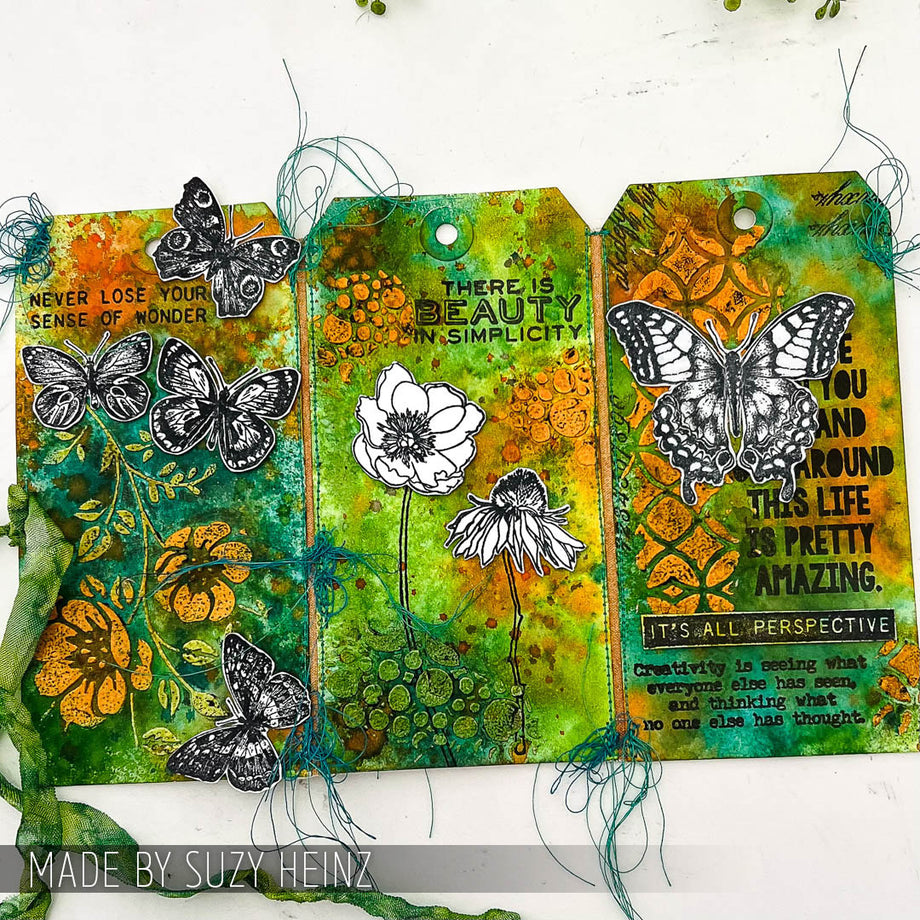 Tim Holtz スタンプ まとめ売り Tim Holtz Clear Stamps and Stencil Perspective, Flourish and