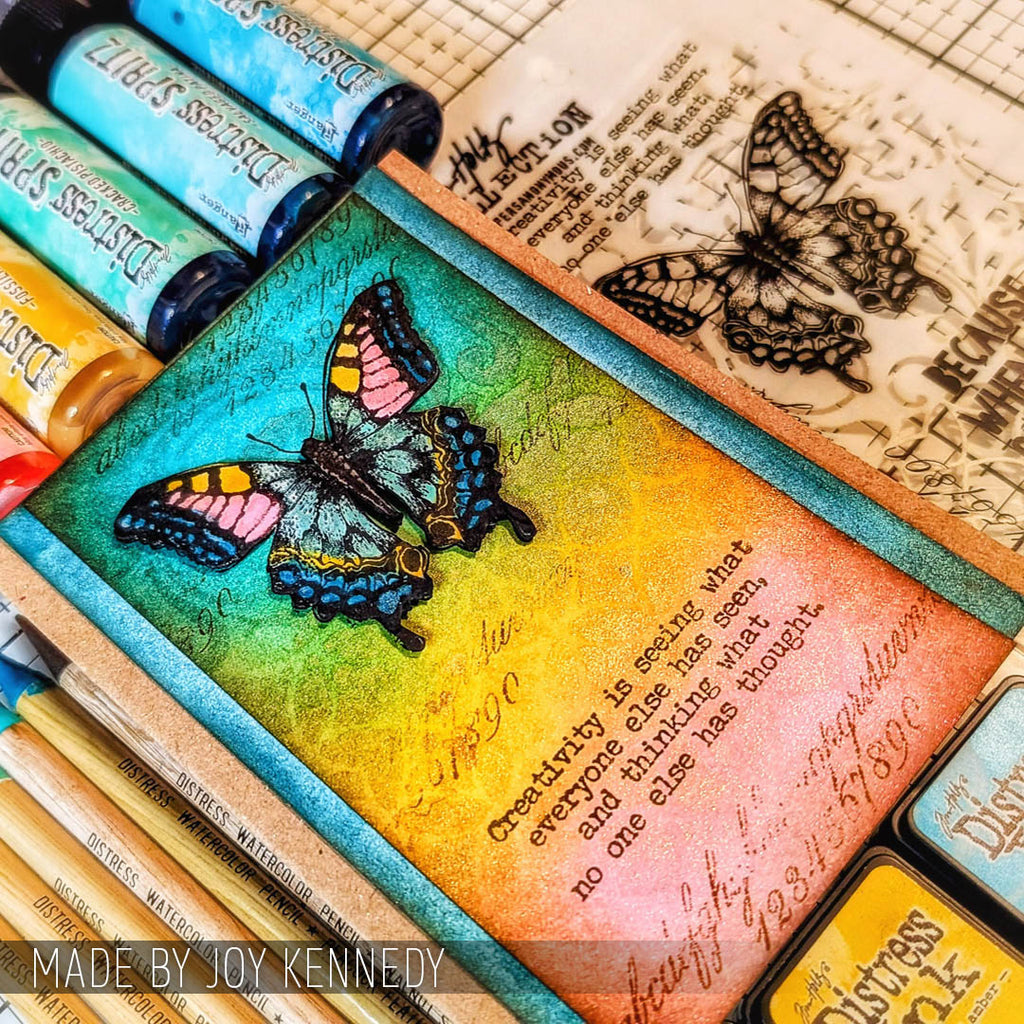 Tim Holtz Clear Stamps and Stencil Perspective, Flourish and Latticework thmm115 create