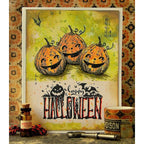 Tim Holtz Clear Stamps and Stencil Pumpkinhead, Zig Zag and Grime thmm127 halloween pumpkins