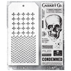Tim Holtz Clear Stamps and Stencil Rest in Peace, Herringbone and Plus thmm148 product image