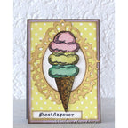 Tim Holtz Clear Stamps and Stencil Retro Flakes, Spots, Polkadot thmm185 ice cream