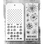 Tim Holtz Clear Stamps and Stencil Retro Flakes, Spots, Polkadot thmm185 product image