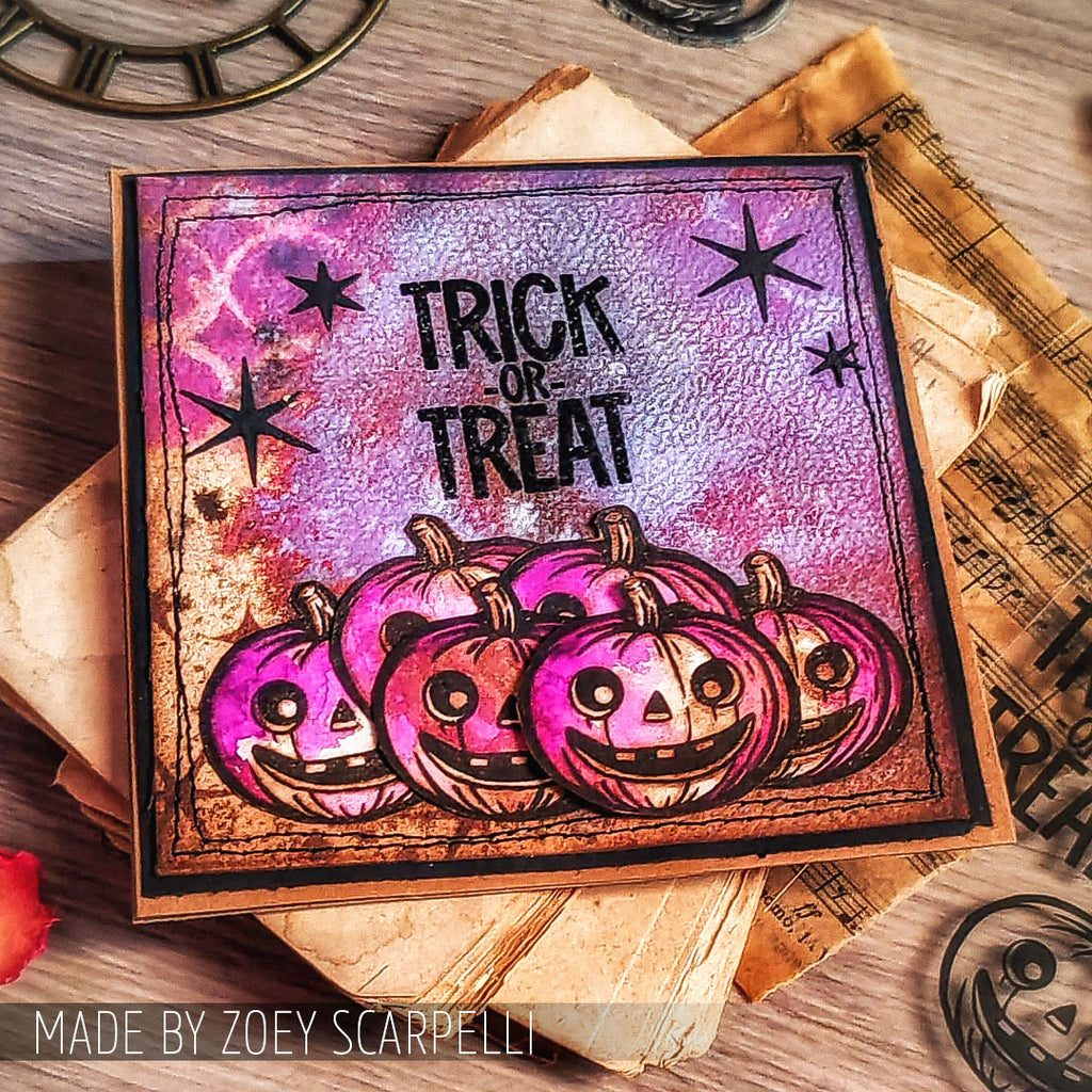 Tim Holtz Clear Stamps and Stencil Retro Frights, Ringer, Twinkle thmm198 trick or treat