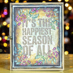 Tim Holtz Clear Stamps and Stencil Sketch Greenery, Plaid and Nordic thmm132 season