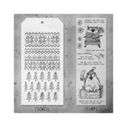 Tim Holtz Clear Stamps and Stencil Snarky Cat Christmas, Holiday Knit and Pines thmm134 product image