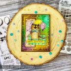 Tim Holtz Clear Stamps and Stencil Snarky Cat, Tiles, and Splotches thmm109 best day
