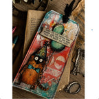 Tim Holtz Clear Stamps and Stencil Snarky Cat, Tiles, and Splotches thmm109 you're old cat tag zoey scarpelli