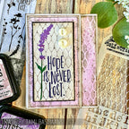 Tim Holtz Clear Stamps and Stencil Wildflowers, Mesh and Typo thmm121 pink