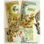 Tim Holtz Clear Stamps and Stencil Winter Watercolor, Polkadot and Nordic thmm155 flowers
