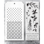 Tim Holtz Clear Stamps and Stencil Winter Watercolor, Polkadot and Nordic thmm155 product image