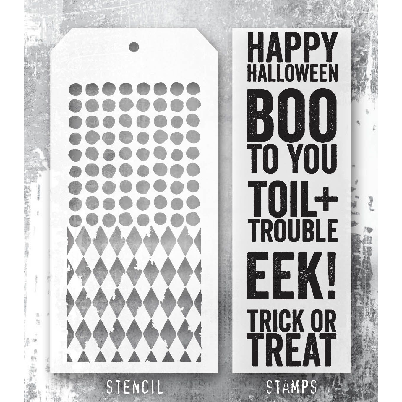 Tim Holtz Clear Stamps and Stencils Bold Frights, Harlequin, Dotted thmm169 product image