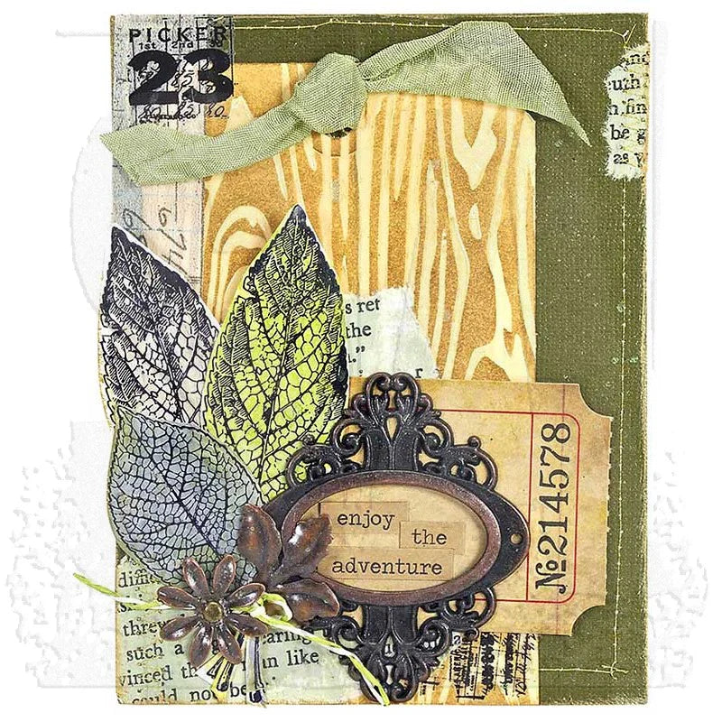 Tim Holtz Clear Stamps and Stencils Bottlebrush Trees, Woodgrain, Falling Stars thmm173 ticket