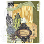 Tim Holtz Clear Stamps and Stencils Bottlebrush Trees, Woodgrain, Falling Stars thmm173 ticket